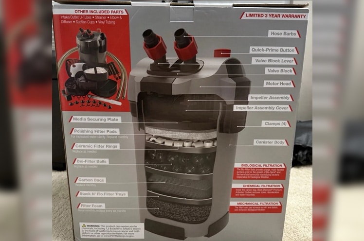 a new marineland magniflow 400 canister filter my new client needs installed